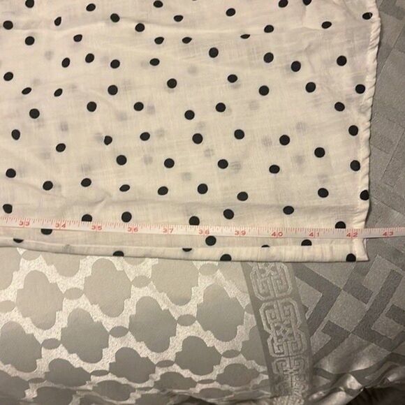 Lush Ivory Black Polka Dot Crossover Wrap Dress Size Small - Picture 13 of 13